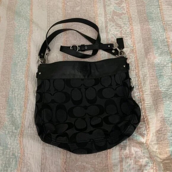 Authentic 12” Coach Black Bag USED - Picture 1 of 15